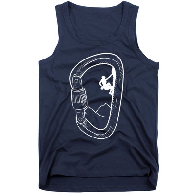 Rock Climbing Carabiner Mountain Tee Climber Gift Tank Top