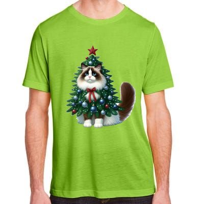 Ragdoll Cat Christmas Tree Costume Gift Adult ChromaSoft Performance T-Shirt