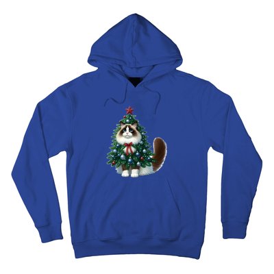 Ragdoll Cat Christmas Tree Costume Gift Hoodie