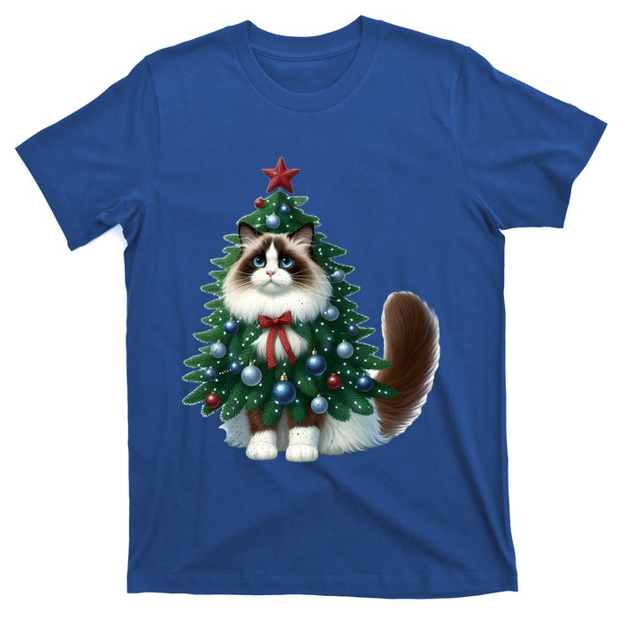 Ragdoll Cat Christmas Tree Costume Gift T-Shirt