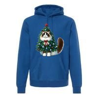 Ragdoll Cat Christmas Tree Costume Gift Premium Hoodie