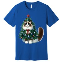 Ragdoll Cat Christmas Tree Costume Gift Premium T-Shirt