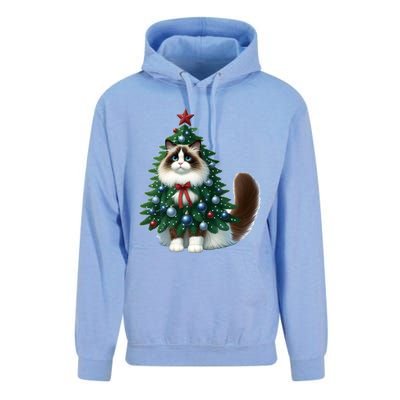 Ragdoll Cat Christmas Tree Costume Gift Unisex Surf Hoodie