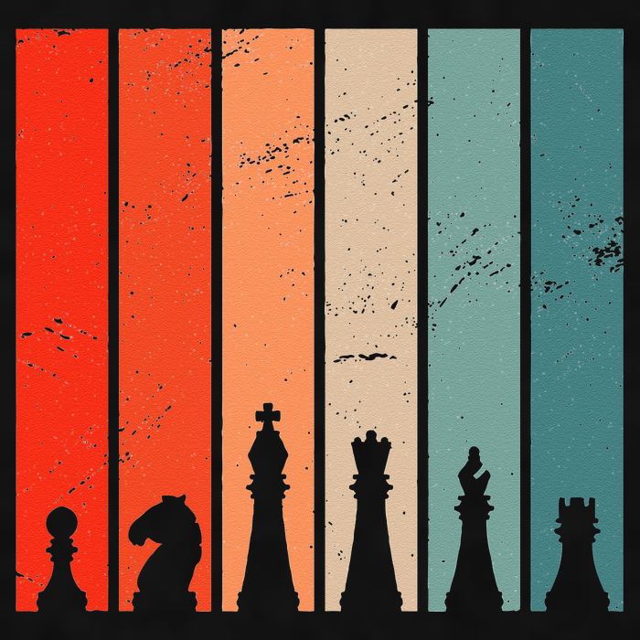 Retro Chess Chessboard Chess Character Chess Pieces Ladies PosiCharge Tri-Blend Wicking Tank