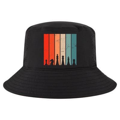 Retro Chess Chessboard Chess Character Chess Pieces Cool Comfort Performance Bucket Hat