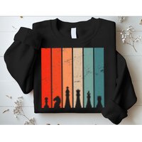 Retro Chess Chessboard Chess Character Chess Pieces Sweatshirt