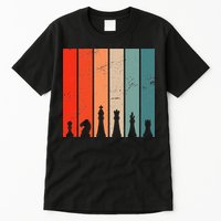 Retro Chess Chessboard Chess Character Chess Pieces Tall T-Shirt