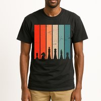 Retro Chess Chessboard Chess Character Chess Pieces Tall T-Shirt