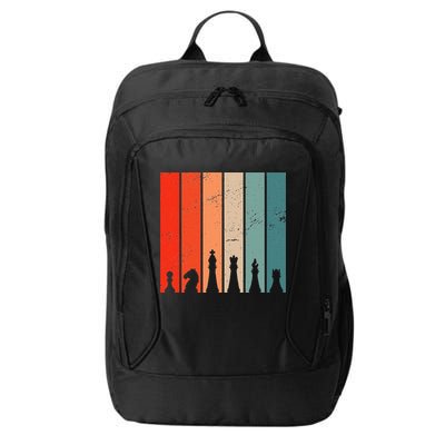 Retro Chess Chessboard Chess Character Chess Pieces City Backpack