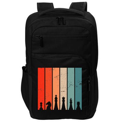 Retro Chess Chessboard Chess Character Chess Pieces Impact Tech Backpack