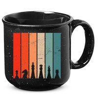 Retro Chess Chessboard Chess Character Chess Pieces 15oz Campfire Ceramic Mug