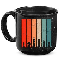 Retro Chess Chessboard Chess Character Chess Pieces 15oz Campfire Ceramic Mug