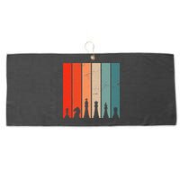 Retro Chess Chessboard Chess Character Chess Pieces Large Microfiber Waffle Golf Towel