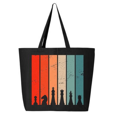 Retro Chess Chessboard Chess Character Chess Pieces 25L Jumbo Tote