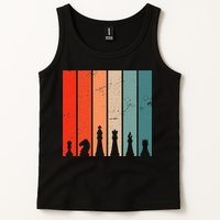 Retro Chess Chessboard Chess Character Chess Pieces Tank Top