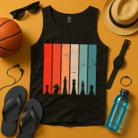 Retro Chess Chessboard Chess Character Chess Pieces Tank Top