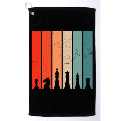 Retro Chess Chessboard Chess Character Chess Pieces Golf Towel