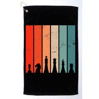 Retro Chess Chessboard Chess Character Chess Pieces Golf Towel