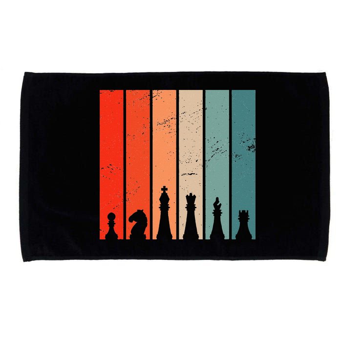 Retro Chess Chessboard Chess Character Chess Pieces Microfiber Hand Towel