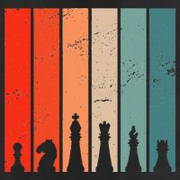 Retro Chess Chessboard Chess Character Chess Pieces Microfiber Hand Towel