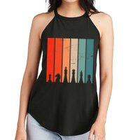 Retro Chess Chessboard Chess Character Chess Pieces Women's Perfect Tri Rocker Tank