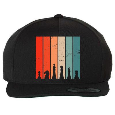 Retro Chess Chessboard Chess Character Chess Pieces Wool Snapback Cap