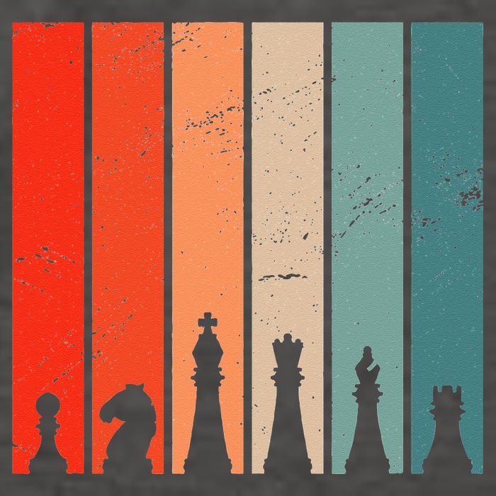Retro Chess Chessboard Chess Character Chess Pieces Vector Backpack