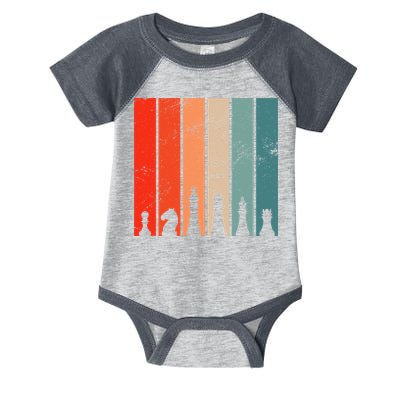 Retro Chess Chessboard Chess Character Chess Pieces Infant Baby Jersey Bodysuit