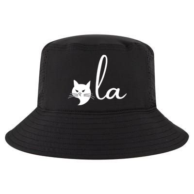 Retro Cat Comma La Kamala Harris For President 2024 Election Cool Comfort Performance Bucket Hat