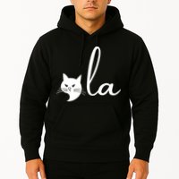 Retro Cat Comma La Kamala Harris For President 2024 Election Hoodie