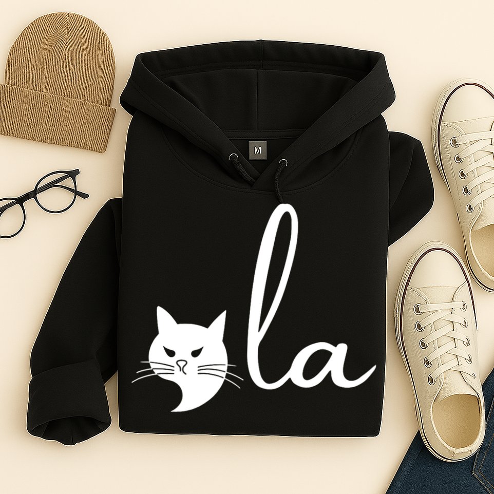 Retro Cat Comma La Kamala Harris For President 2024 Election Hoodie