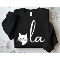 Retro Cat Comma La Kamala Harris For President 2024 Election Sweatshirt