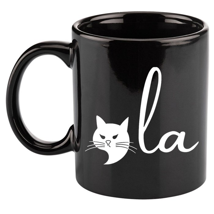 Retro Cat Comma La Kamala Harris For President 2024 Election 11oz C Handle Ceramic Mug