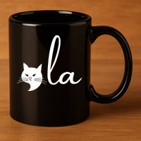 Retro Cat Comma La Kamala Harris For President 2024 Election 11oz C Handle Ceramic Mug