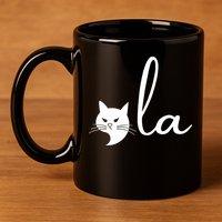 Retro Cat Comma La Kamala Harris For President 2024 Election 11oz C Handle Ceramic Mug