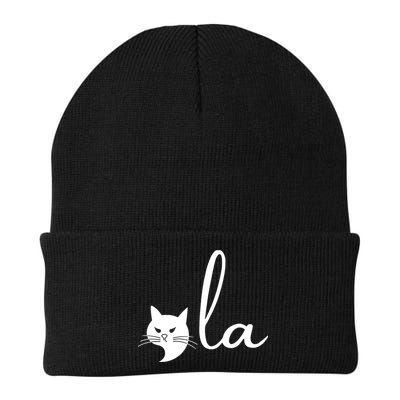 Retro Cat Comma La Kamala Harris For President 2024 Election Beanie