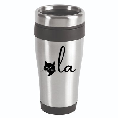 Retro Cat Comma La Kamala Harris For President 2024 Election 16oz Travel Tumbler