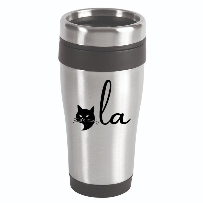 Retro Cat Comma La Kamala Harris For President 2024 Election 16oz Travel Tumbler