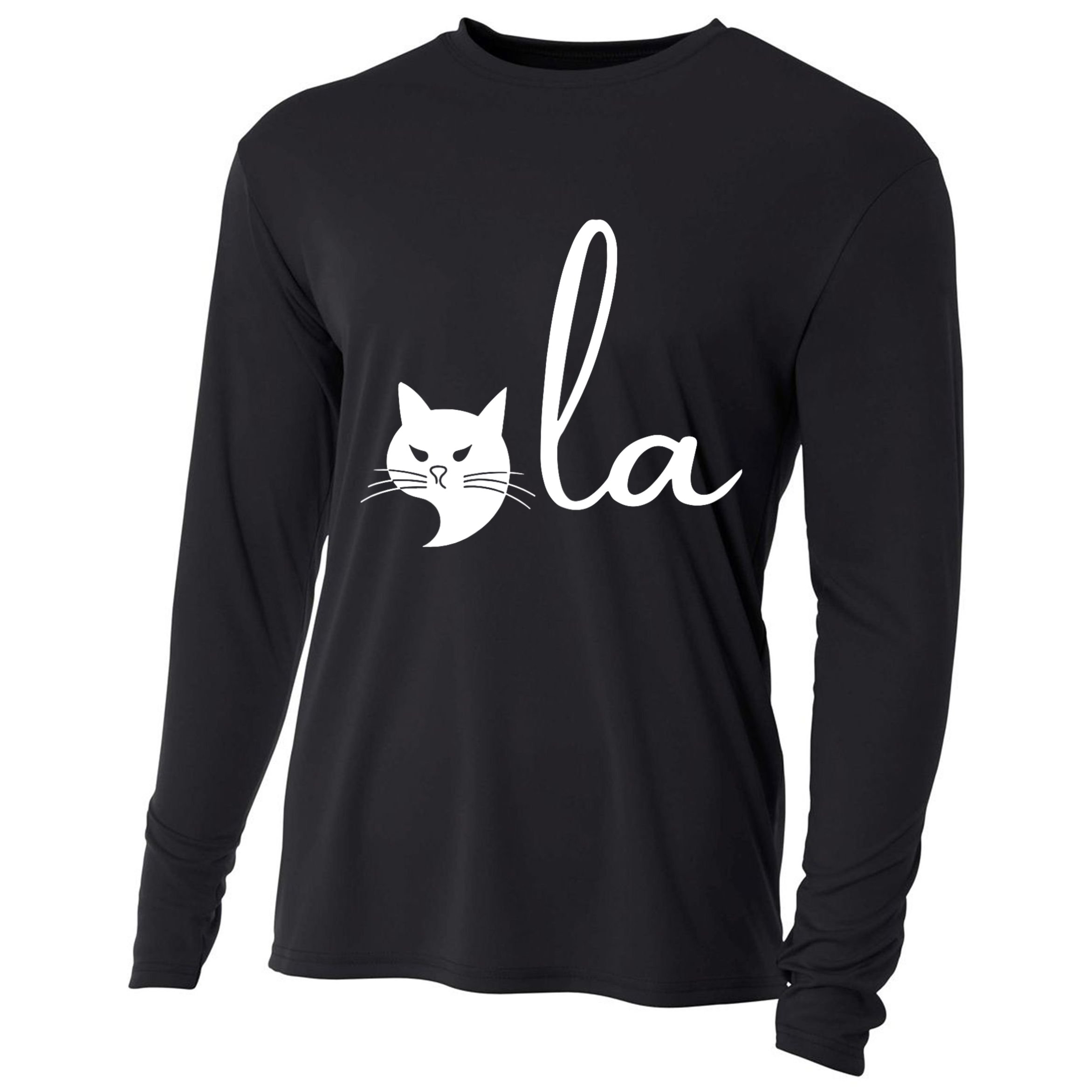 Retro Cat Comma La Kamala Harris For President 2024 Election Cooling Performance Long Sleeve Crew