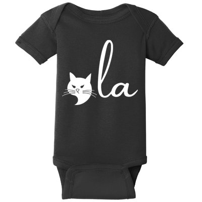Retro Cat Comma La Kamala Harris For President 2024 Election Baby Bodysuit