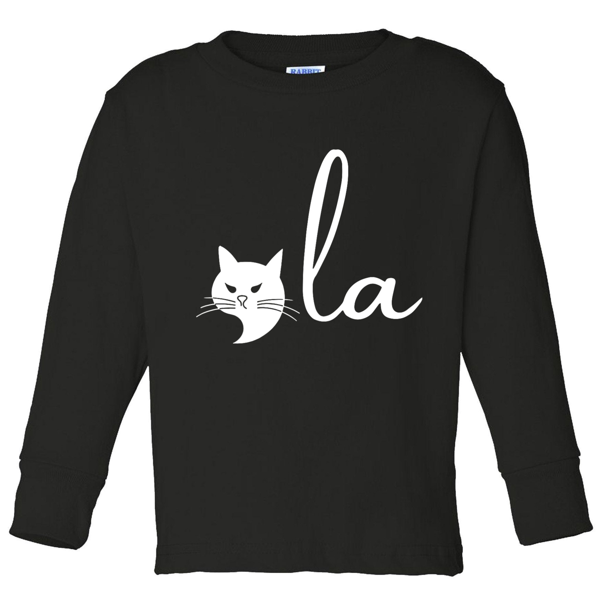 Retro Cat Comma La Kamala Harris For President 2024 Election Toddler Long Sleeve Shirt