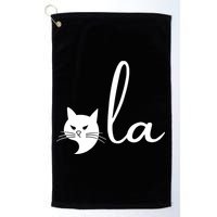Retro Cat Comma La Kamala Harris For President 2024 Election Golf Towel
