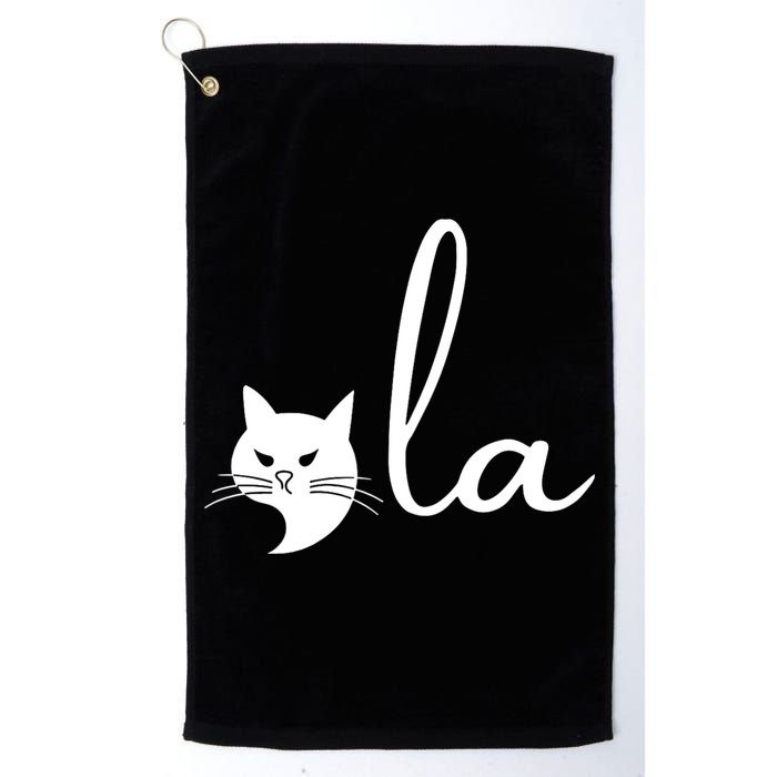 Retro Cat Comma La Kamala Harris For President 2024 Election Golf Towel