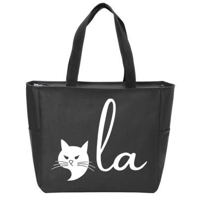 Retro Cat Comma La Kamala Harris For President 2024 Election Zip Tote Bag