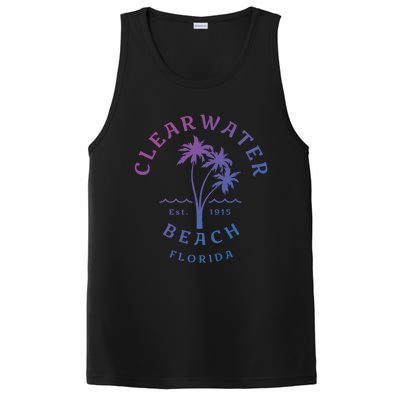 Retro Cool Clearwater Beach Original Florida Beach Palm Tree Gift PosiCharge Competitor Tank