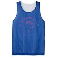 Retro Cool Clearwater Beach Original Florida Beach Palm Tree Gift Mesh Reversible Basketball Jersey Tank