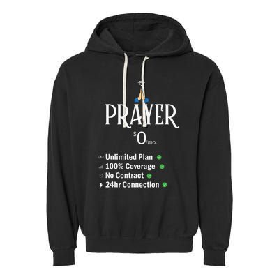 retro Christian Catholic Prayer About Jesus Garment-Dyed Fleece Hoodie