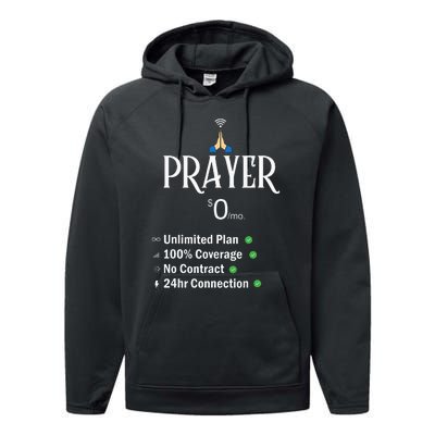 retro Christian Catholic Prayer About Jesus Performance Fleece Hoodie