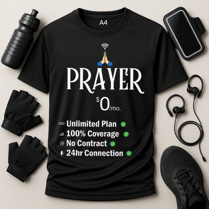 retro Christian Catholic Prayer About Jesus Cooling Performance Crew T-Shirt