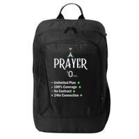 retro Christian Catholic Prayer About Jesus City Backpack